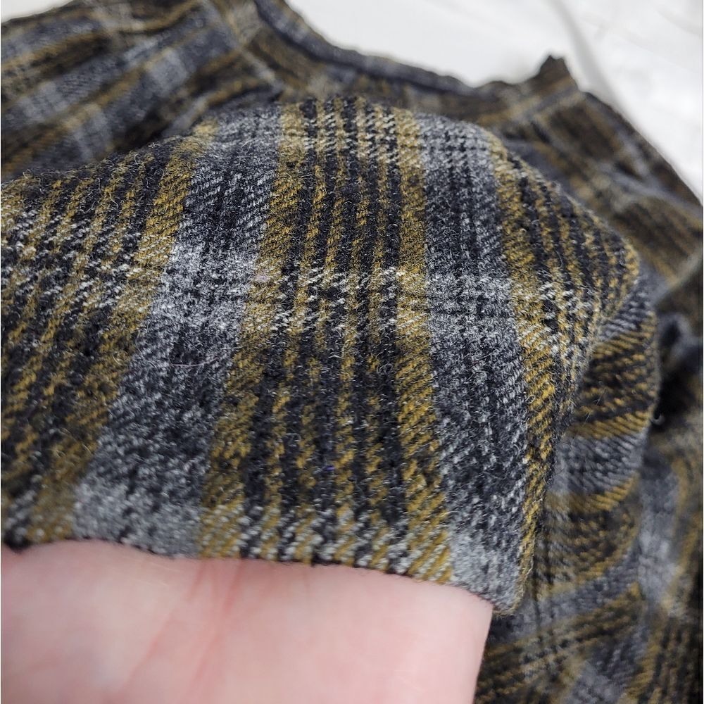 Vintage 70s Plaid Skirt Handmade Dark Academia Wo… - image 4